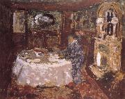 Edouard Vuillard, Painter mother sitting at the table money